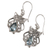Blue topaz dangle earrings, 'Owl's Tears' - Blue Topaz and Sterling Silver Owl Earrings from Indonesia (image 2c) thumbail