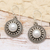 Cultured pearl dangle earrings, 'Moonlight Dance' - Culture Mabe Pearl and Sterling Silver Dangle Earrings (image 2) thumbail