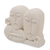 Sandstone sculpture, 'Indonesian Family' - Hand Crafted Indonesian Sandstone Sculpture of Three Faces