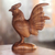 Wood sculpture, 'Rooster Pride' - Hand Carved Suar Wood Sculpture of Rooster (image 2) thumbail