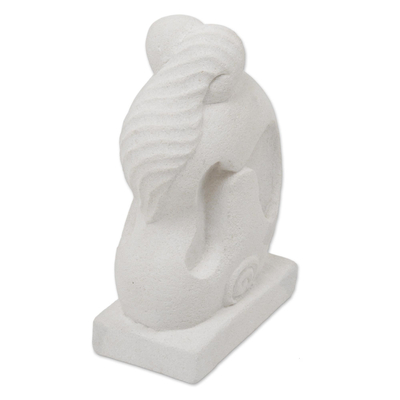 Sandstone sculpture, 'Melted Hug' - Hand Crafted Romantic Sandstone Sculpture from Indonesia