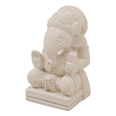 Sandsteinskulptur - Hinduistische Sandsteinskulptur von Ganesha aus Indonesien