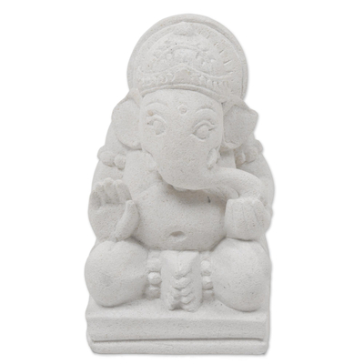 Hindu Sandstone Sculpture of Ganesha from Indonesia
