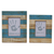 Wood photo frames, 'Sea Stripes' (4x6 and 3x5) - 4x6 and 3x5 Albesia Wood Beige Blue Striped Photo Frames (image 2a) thumbail