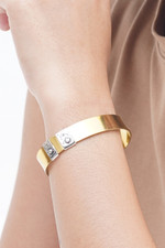 Sterling silver accent brass cuff bracelet, 'Island Journeys' - Sterling Silver Accent Brass Cuff Bracelet by Bali Artisans