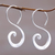 Sterling silver drop earrings, 'Cloud's Curve' - Sterling Silver Modern Spiral Drop Earrings from Indonesia thumbail