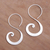 Sterling silver drop earrings, 'Cloud's Curve' - Sterling Silver Modern Spiral Drop Earrings from Indonesia (image 2c) thumbail