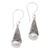 Cultured pearl dangle earrings, 'Moonlight Cones' - Indonesian Cultured Pearl and Sterling Silver Earrings