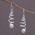 Aretes colgantes de perlas cultivadas - Pendientes espirales de plata de ley con perlas cultivadas de Indonesia