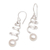 Ohrhänger aus Zuchtperlen, „Moonlight Springs“ – Spiralohrringe aus Sterlingsilber mit indonesischen Zuchtperlen