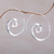Sterling silver drop earrings, 'Inspiring Spirals' - 925 Sterling Silver Spiral Drop Earrings from Indonesia
