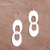 Ohrhänger aus Sterlingsilber - Moderne Kreis-Ohrhänger aus Sterlingsilber aus Indonesien