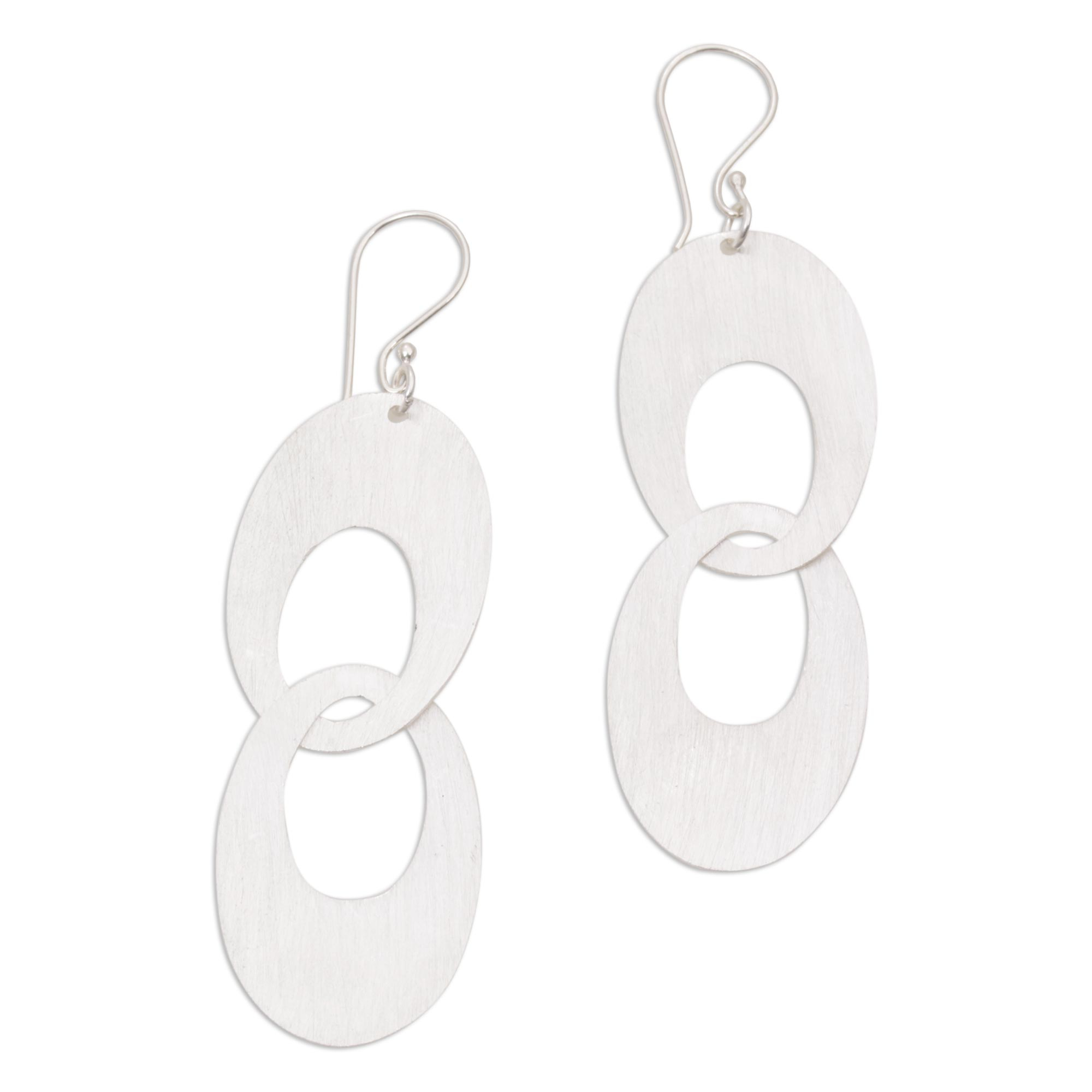 Sterling Silver Modern Circle Dangle Earrings from Indonesia - Loving ...