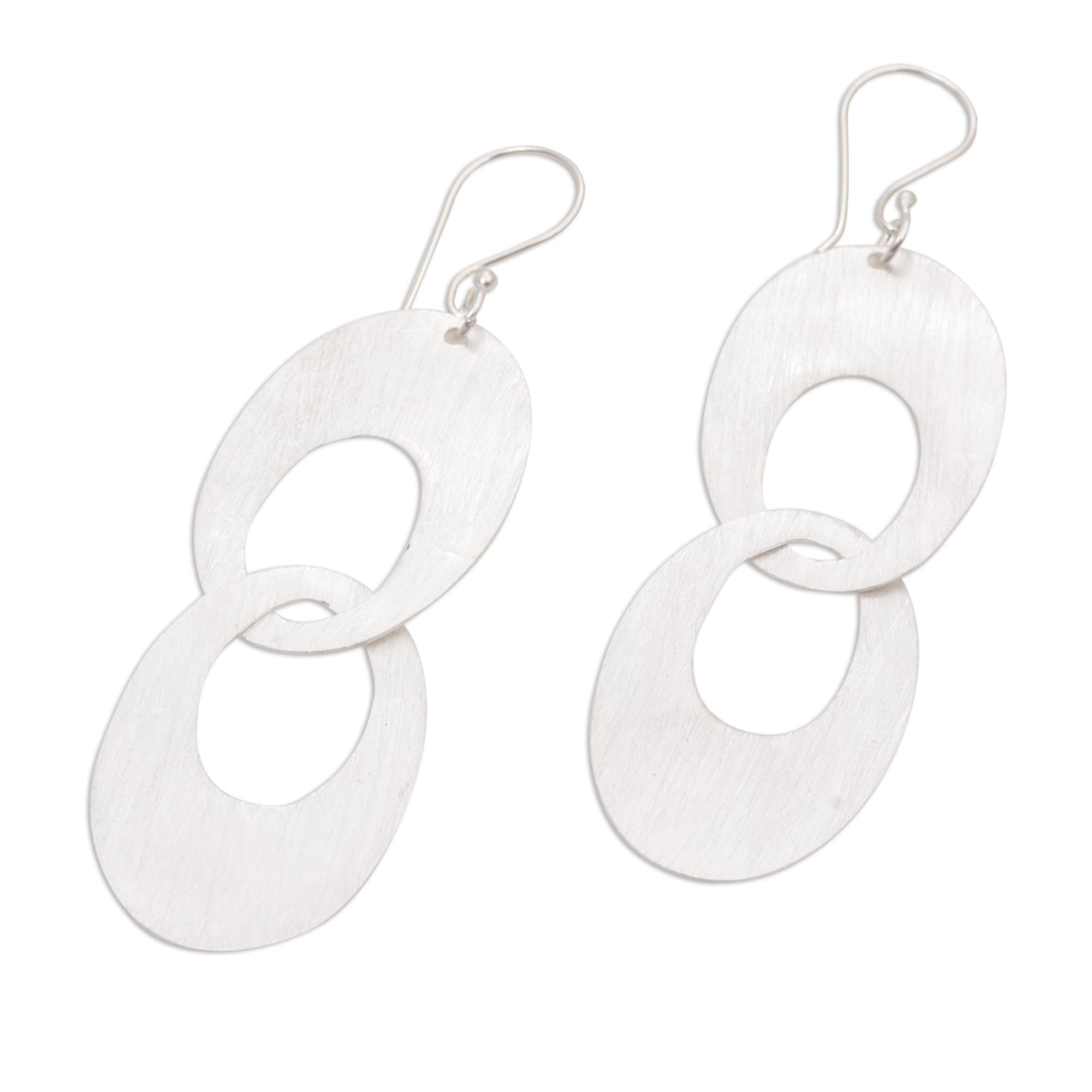 Sterling Silver Modern Circle Dangle Earrings from Indonesia - Loving ...