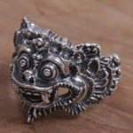 Sterling silver ring, 'Barong Parade' - 925 Sterling Silver Barong Ring from Indonesia