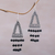 Pendientes candelabro de ónix - Pendientes triangulares de ónix y plata de ley de Bali