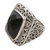 Onyx cocktail ring, 'Spiraling Black' - Onyx and Sterling Silver Cocktail Ring by Balinese Artisans (image 2d) thumbail
