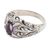 Amethyst cocktail ring, 'Bali Hillside' - Amethyst and 925 Sterling Silver Cocktail Ring from Bali (image 2c) thumbail