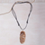 Bone pendant necklace, 'Snarling Dragon' - Bone and Leather Dragon Pendant Necklace from Indonesia (image 2b) thumbail