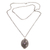 Amethyst locket necklace, 'Floral Secret' - Sterling Silver and Amethyst Locket Necklace thumbail