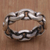 Sterling silver band ring, 'Family Links' - Sterling Silver Unisex Chain Motif Band Ring from Indonesia (image 2c) thumbail