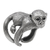 Sterling silver wrap ring, 'Amusing Monkey' - 925 Sterling Silver Monkey Wrap Ring from Indonesia thumbail
