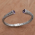 Amethyst cuff bracelet, 'Spiral Engagement' - Amethyst and 925 Sterling Silver Spiral Motif Cuff Bracelet (image 2) thumbail