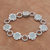 Chalcedony link bracelet, 'Misty Window' - Chalcedony and Sterling Silver Link Bracelet from Bali (image 2) thumbail