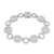 Chalcedony link bracelet, 'Misty Window' - Chalcedony and Sterling Silver Link Bracelet from Bali