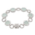 Chalcedony link bracelet, 'Misty Window' - Chalcedony and Sterling Silver Link Bracelet from Bali