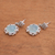 Chalcedony dangle earrings, 'Misty Window' - Chalcedony and Sterling Silver Dangle Earrings from Bali (image 2b) thumbail