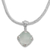 Chalcedony pendant necklace, 'Borobudur Shrine' - Square Chalcedony and Sterling Silver Necklace from Bali thumbail