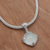 Chalcedony pendant necklace, 'Borobudur Shrine' - Square Chalcedony and Sterling Silver Necklace from Bali (image 2c) thumbail