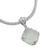 Chalcedony pendant necklace, 'Borobudur Shrine' - Square Chalcedony and Sterling Silver Necklace from Bali (image 2e) thumbail