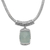 Chalcedony pendant necklace, 'Borobudur Altar' - Rectangle Chalcedony and Sterling Silver Necklace from Bali thumbail
