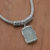 Chalcedony pendant necklace, 'Borobudur Altar' - Rectangle Chalcedony and Sterling Silver Necklace from Bali (image 2c) thumbail