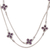 Amethyst long station necklace, 'Purple Primrose' - Amethyst and Sterling Silver Long Necklace from Bali (image 2c) thumbail