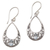 Blue topaz dangle earrings, 'Elegant Tears' - Blue Topaz and 925 Silver Spiral Dangle Earrings from Bali (image 2c) thumbail