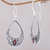 Garnet dangle earrings, 'Elegant Tears' - Garnet and 925 Silver Spiral Dangle Earrings from Bali (image 2b) thumbail