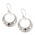 Amethyst dangle earrings, 'Crescent Spirals' - Amethyst and 925 Sterling Silver Dangle Earrings from Bali thumbail