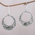Peridot dangle earrings, 'Crescent Spirals' - Peridot and 925 Sterling Silver Dangle Earrings from Bali (image 2b) thumbail
