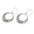 Peridot dangle earrings, 'Crescent Spirals' - Peridot and 925 Sterling Silver Dangle Earrings from Bali