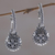 Sterling silver dangle earrings, 'Orchid Lanterns' - 925 Sterling Silver Floral Half-Hoop Dangle Earrings (image 2) thumbail