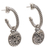 Sterling silver dangle earrings, 'Orchid Lanterns' - 925 Sterling Silver Floral Half-Hoop Dangle Earrings (image 2c) thumbail