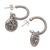 Sterling silver dangle earrings, 'Orchid Lanterns' - 925 Sterling Silver Floral Half-Hoop Dangle Earrings (image 2d) thumbail