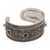 Garnet cuff bracelet, 'Uluwatu Altar' - Balinese Sterling Silver Cuff Bracelet with Garnet 3.5 Cts (image 2d) thumbail