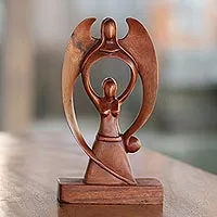 Featured review for Wood sculpture, Woman and Angel