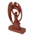 Wood sculpture, 'Woman and Angel' - Suar Wood Scultpure of a Woman and Angel from Bali (image 2c) thumbail