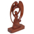 Wood sculpture, 'Woman and Angel' - Suar Wood Scultpure of a Woman and Angel from Bali (image 2d) thumbail