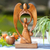 Wood sculpture, 'Woman and Angel' - Suar Wood Scultpure of a Woman and Angel from Bali (image 2j) thumbail